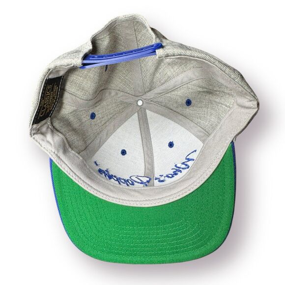 Who’s‎ Poppin’ Snapback Adjustable Hat Grey/Blue/Green BNWT - Picture 4 of 5